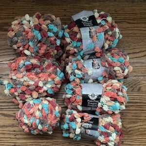 Colorful Pom-Pom Yarn Bundle